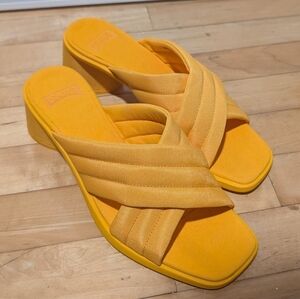 NWT Camper | Kiara Crossover-strap Sandals In Orange